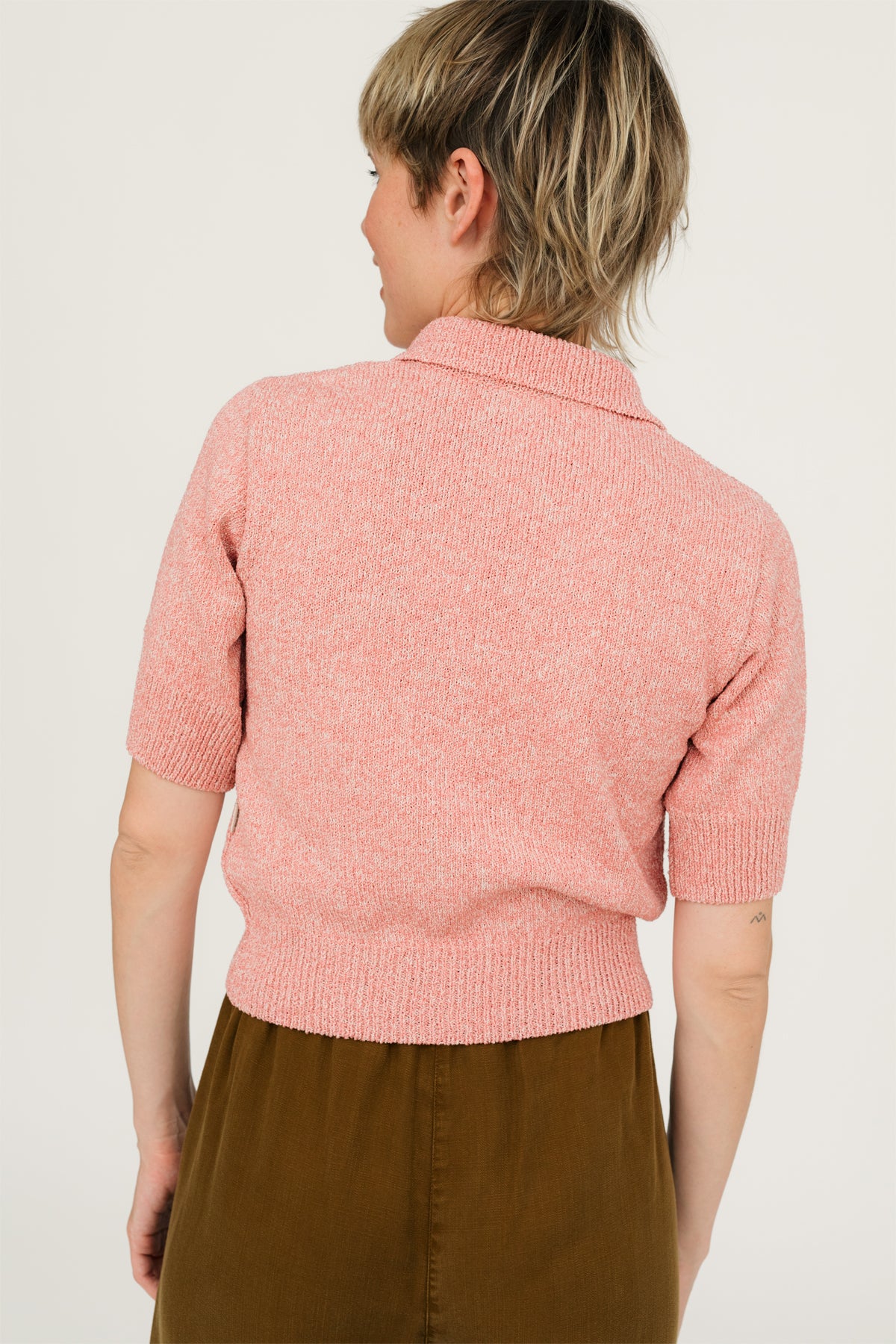 sustainable soft knit shirt for women