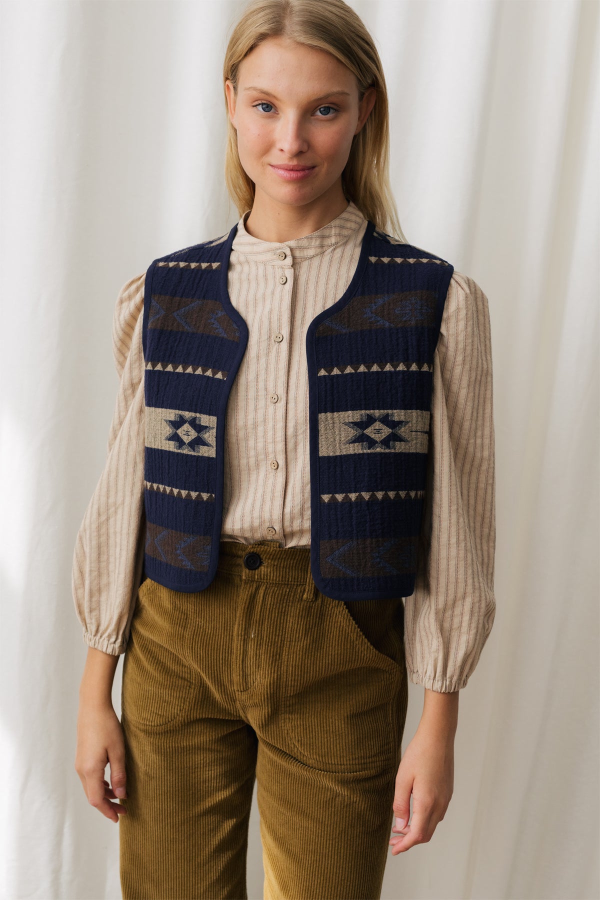 meta-preview, recycled fabric women waistcoat