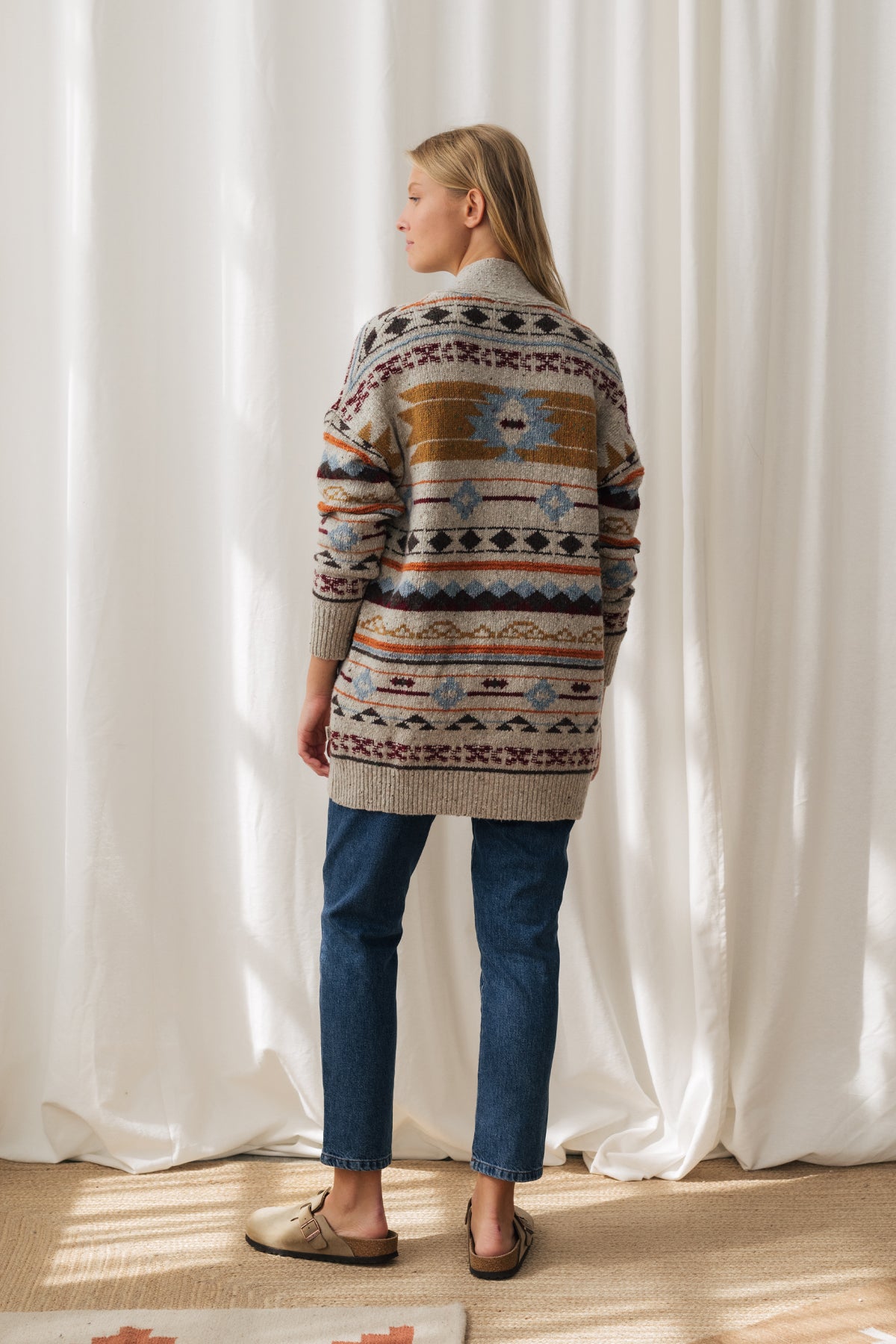 long cut wool cardigan