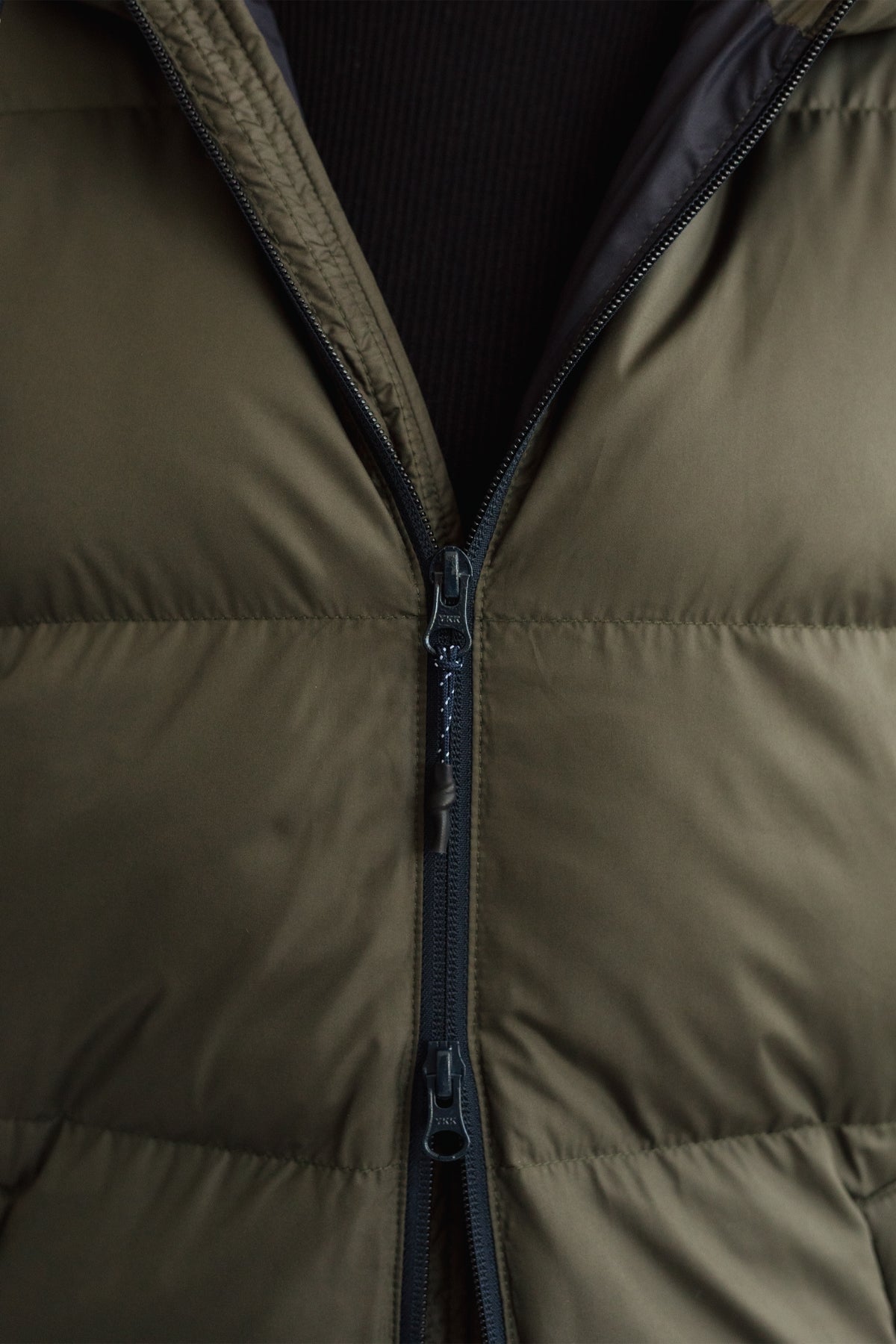 YKK two-way zipper winter jacket