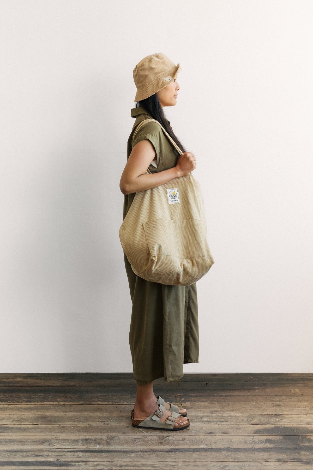 Corduroy Tote Bag - Latte