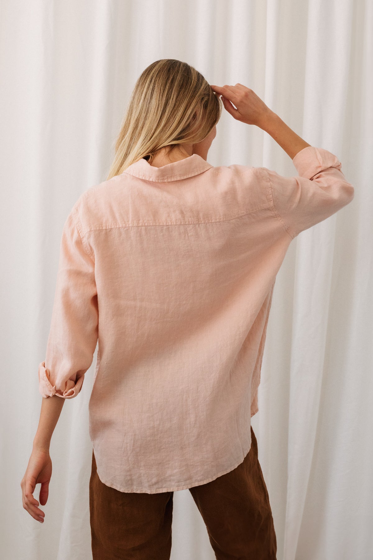 sustainable linen shirt for women