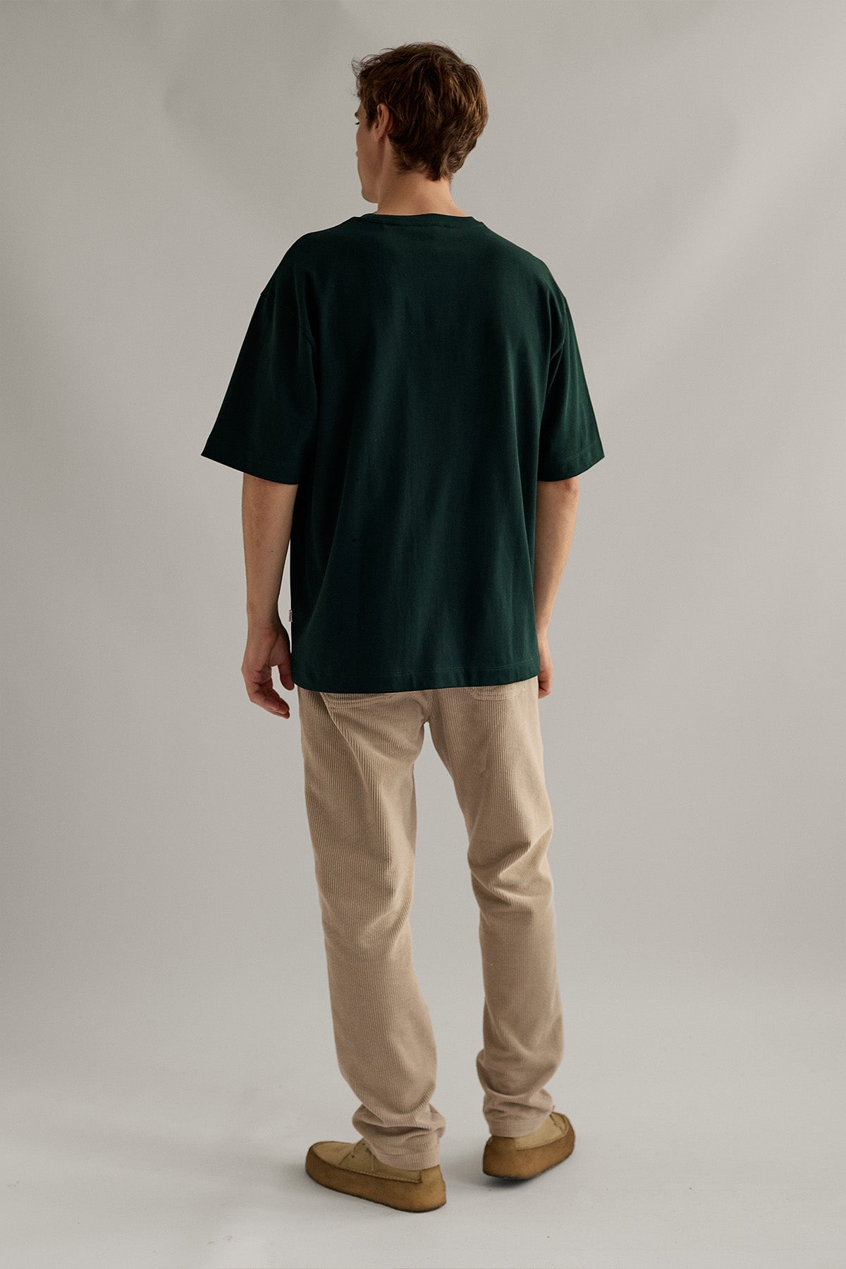 casual vegan green tee for men