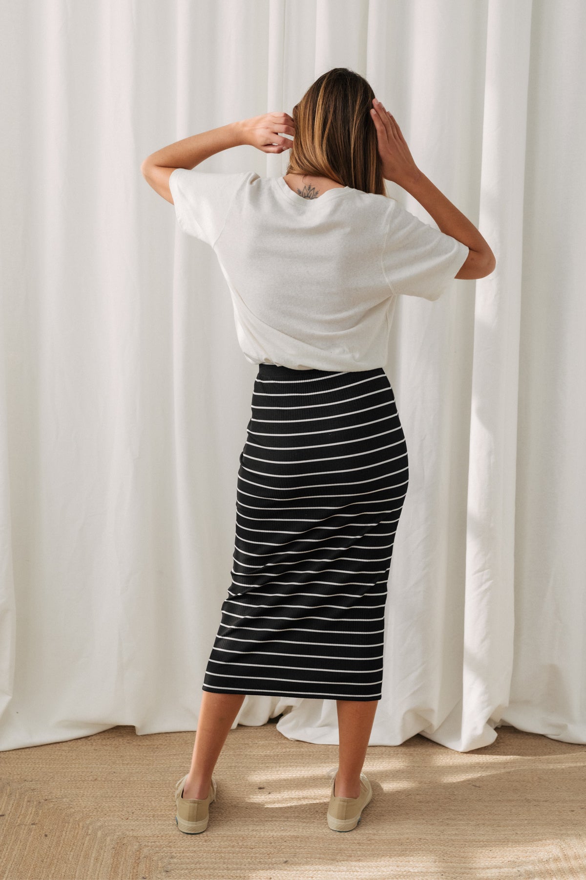sustainable midi skirt