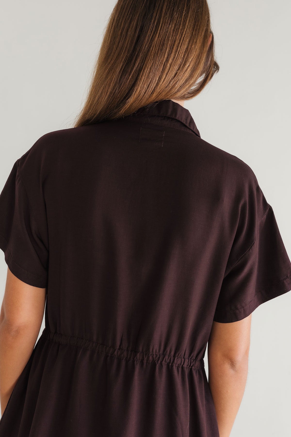 Soft vegan burgundy dress