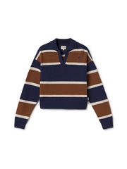 Gando - Brown Navy Stripes - Brown Navy Stripes / Extra Small