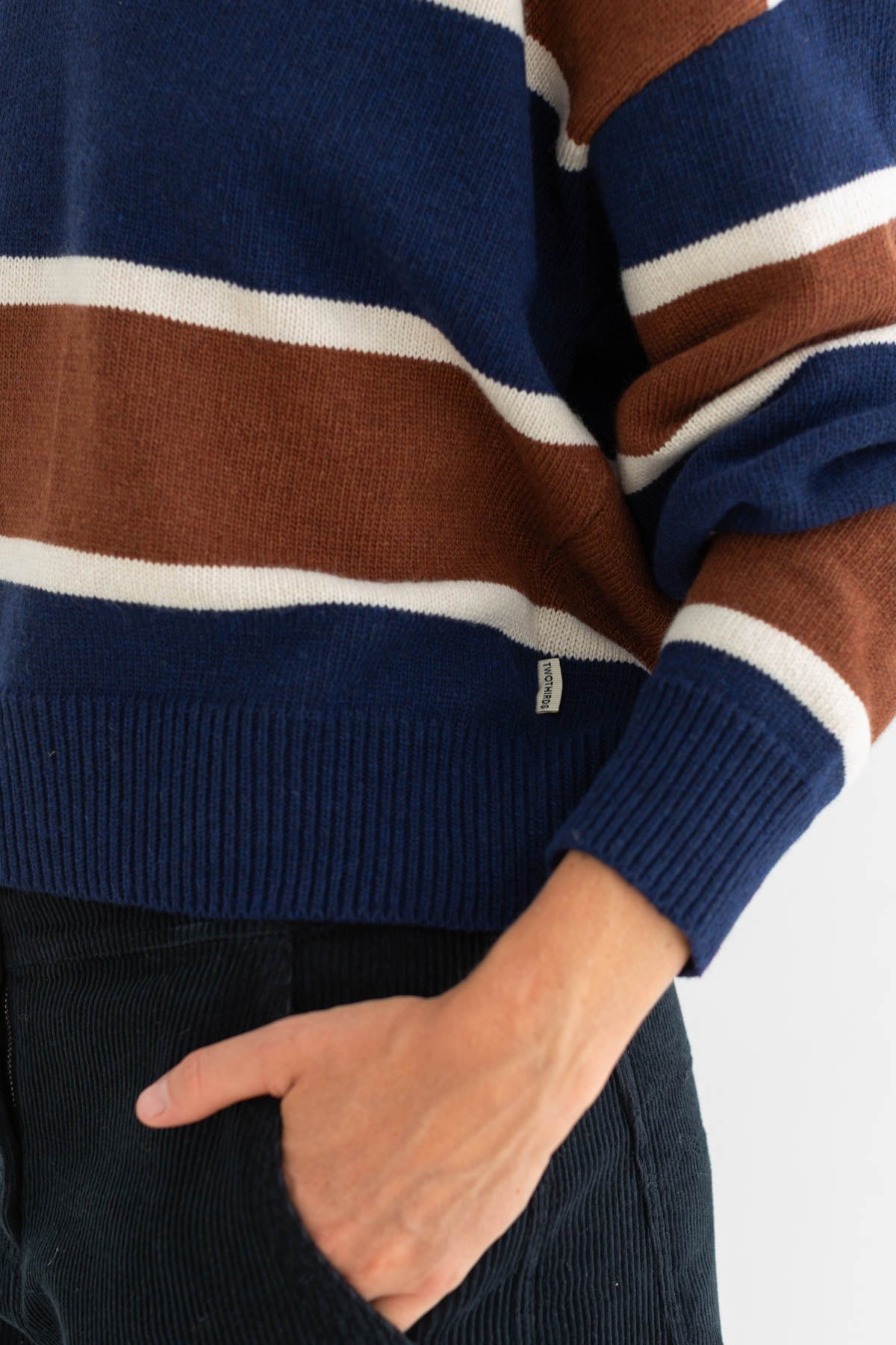 Gando - Brown Navy Stripes