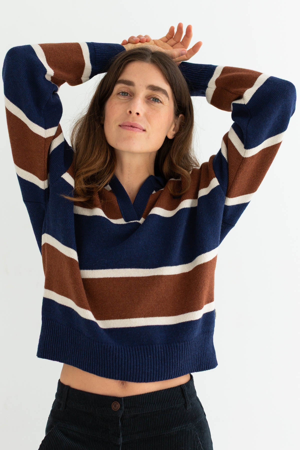 Gando - Brown Navy Stripes
