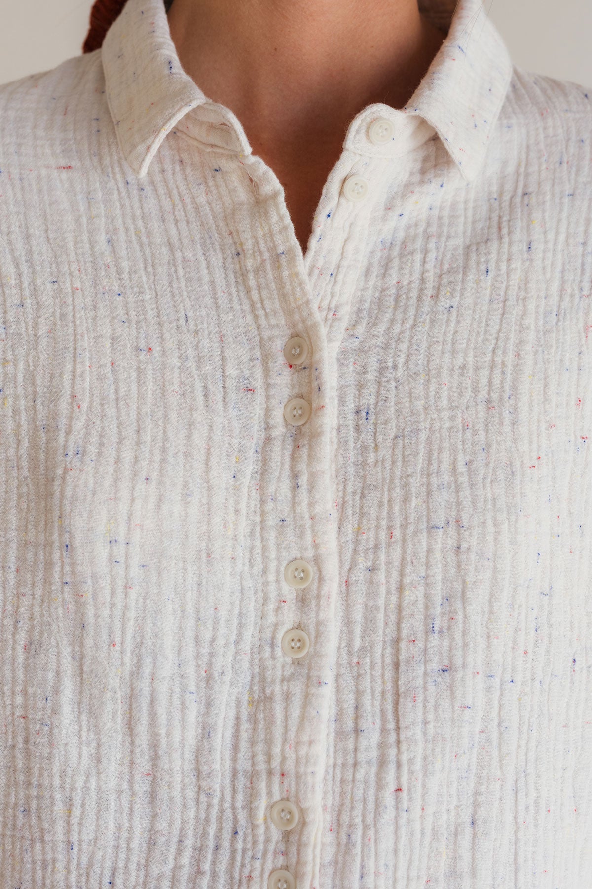 Soft speckled cotton shirt