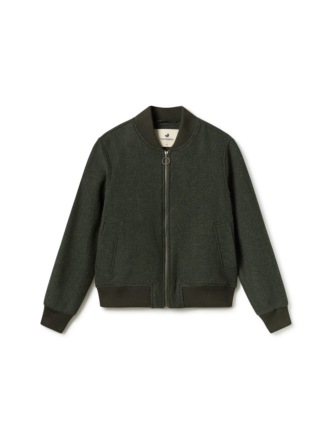 Dark green bomber outlet jacket