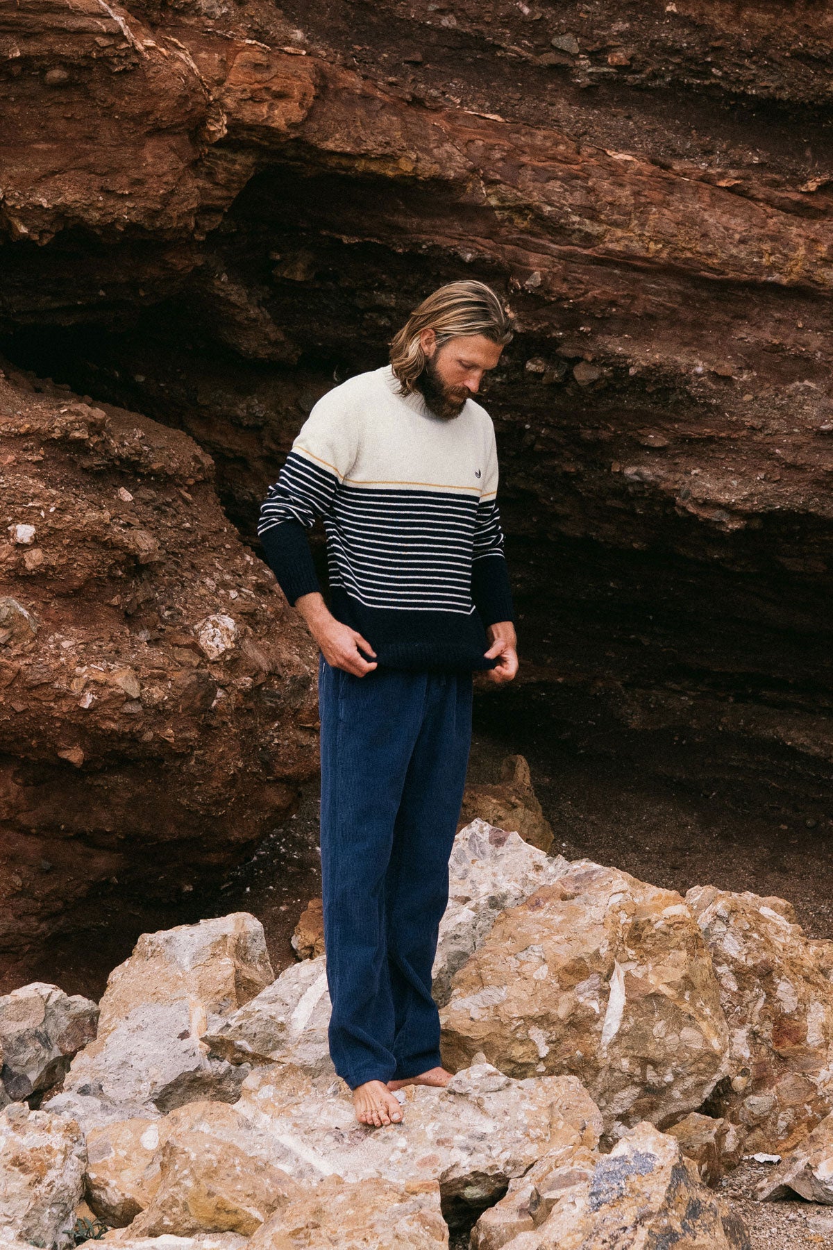 Robberg - Navy Ecru Stripes