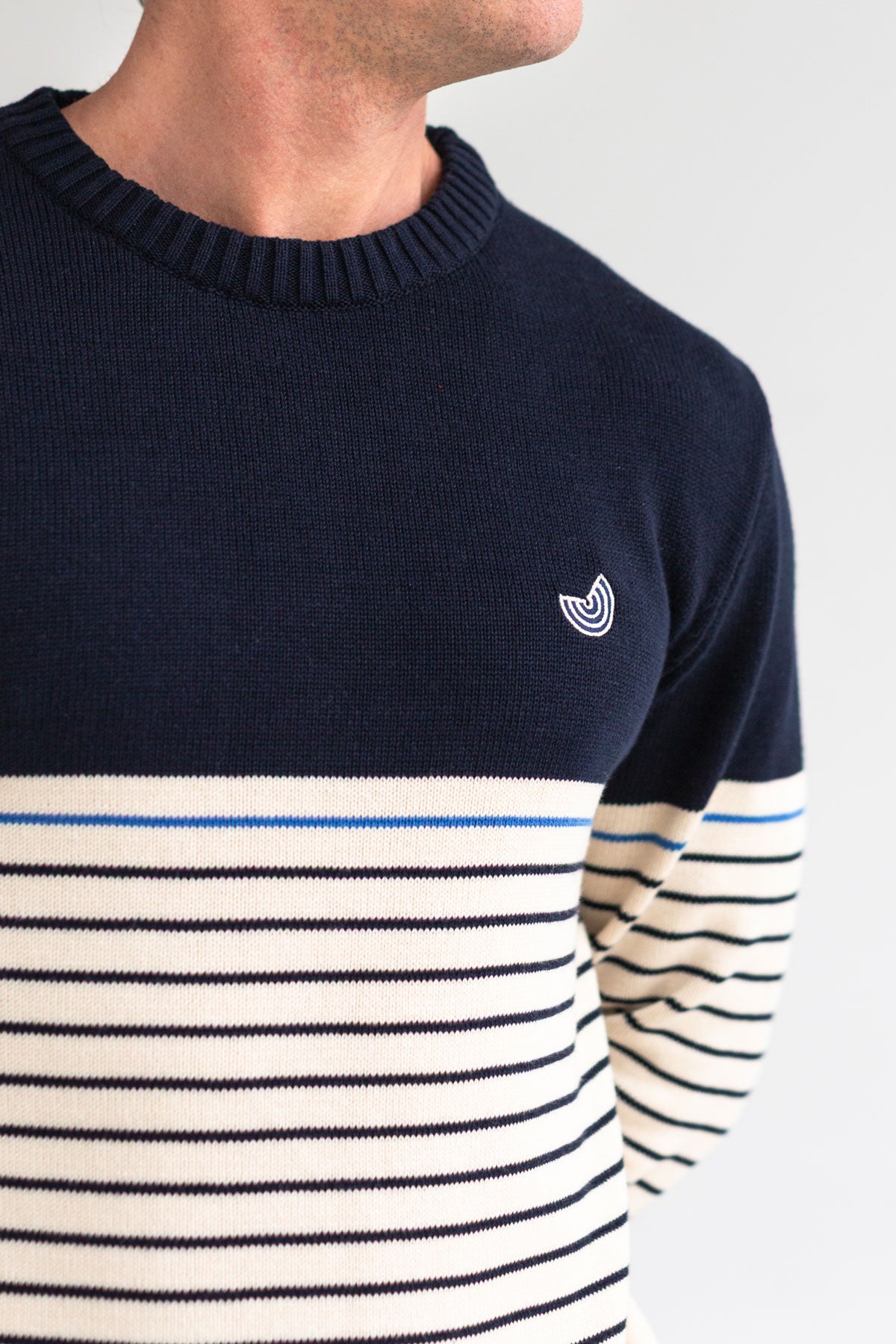 Ramla - Natural & Navy Stripes