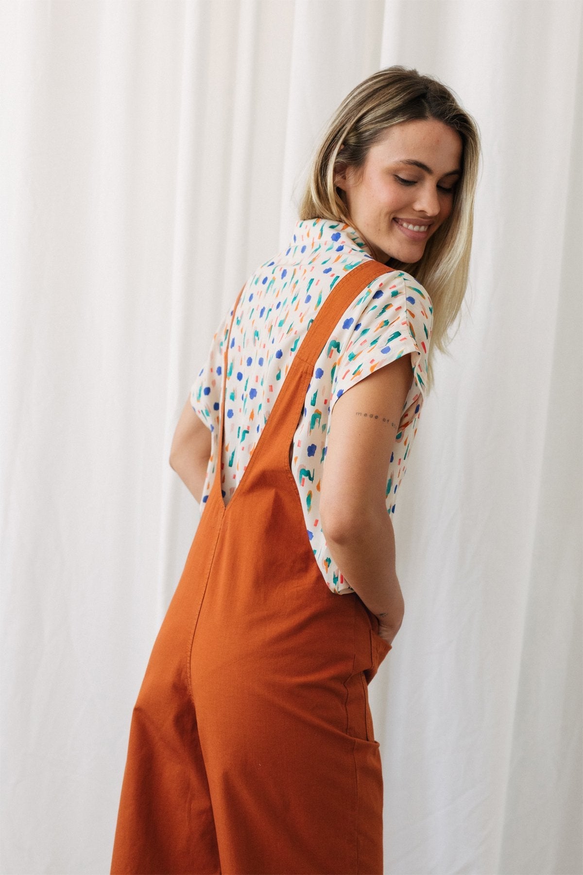 open back eco-friendly overalls