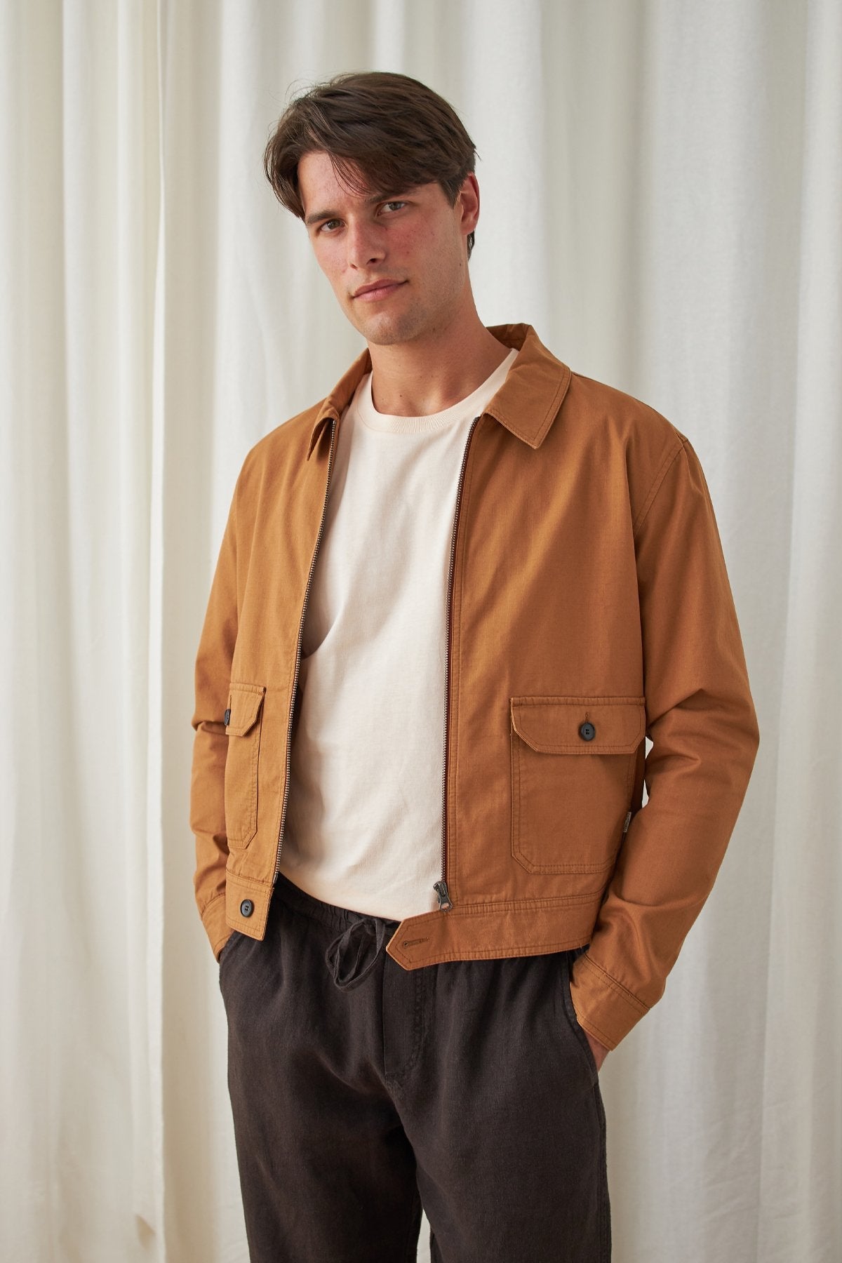 meta-preview, lightweight cropped jacket for men