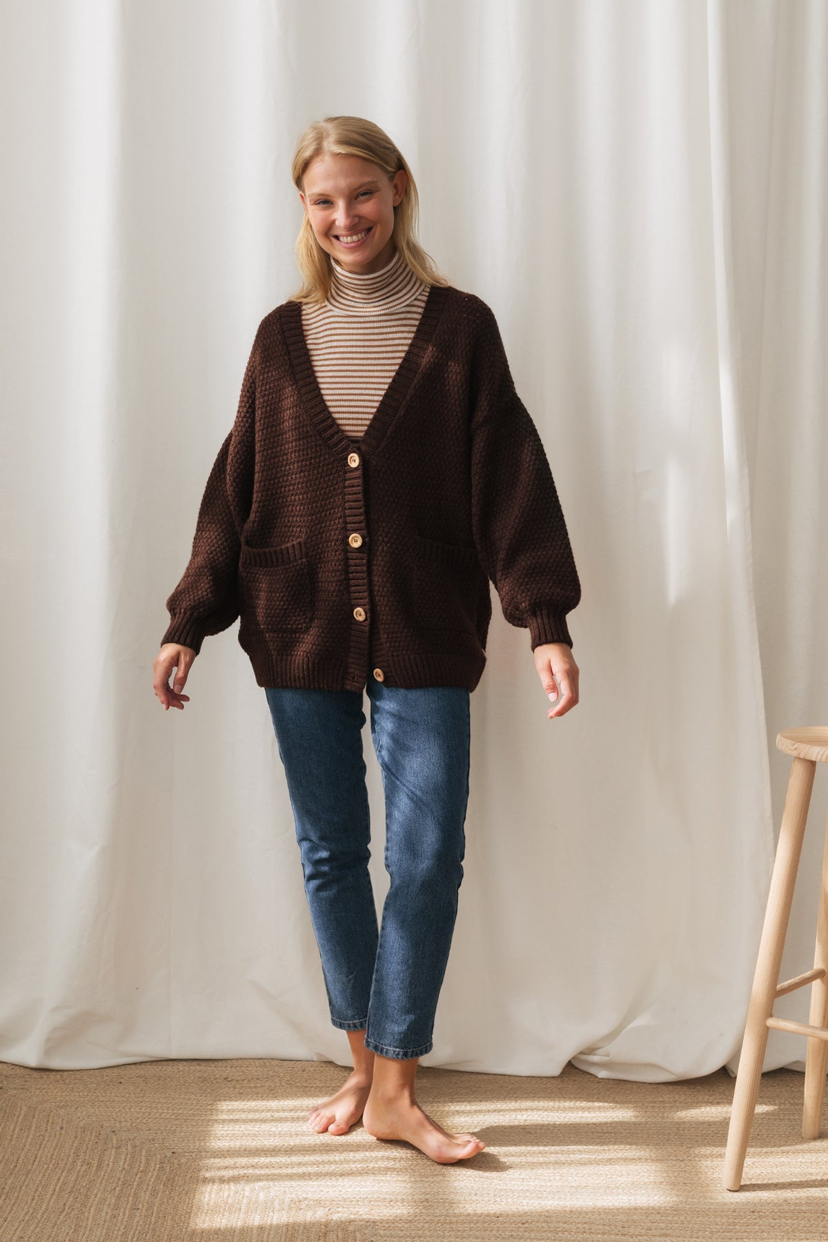 sustainable warm chunky knit for women