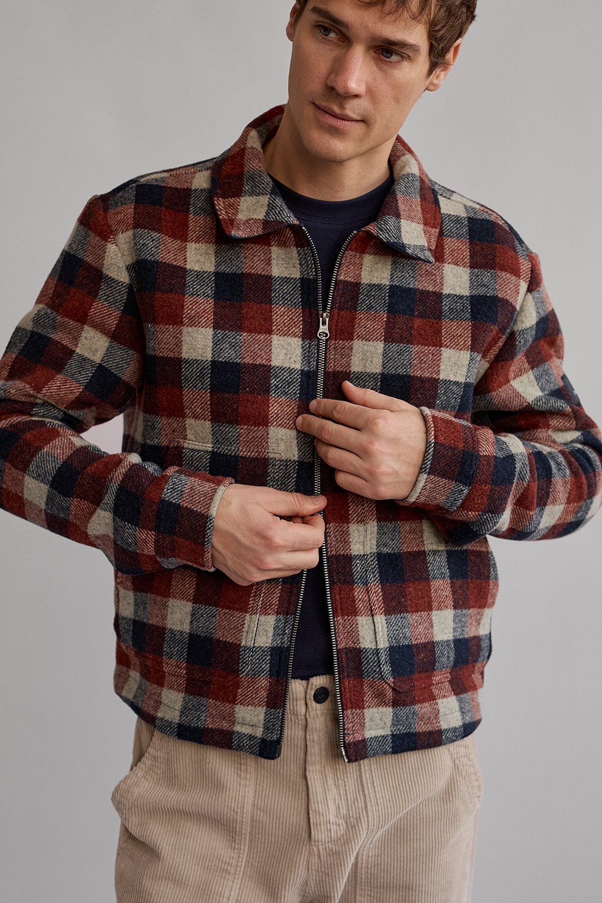 Ballycuggeran - Navy Red Ecru Checks