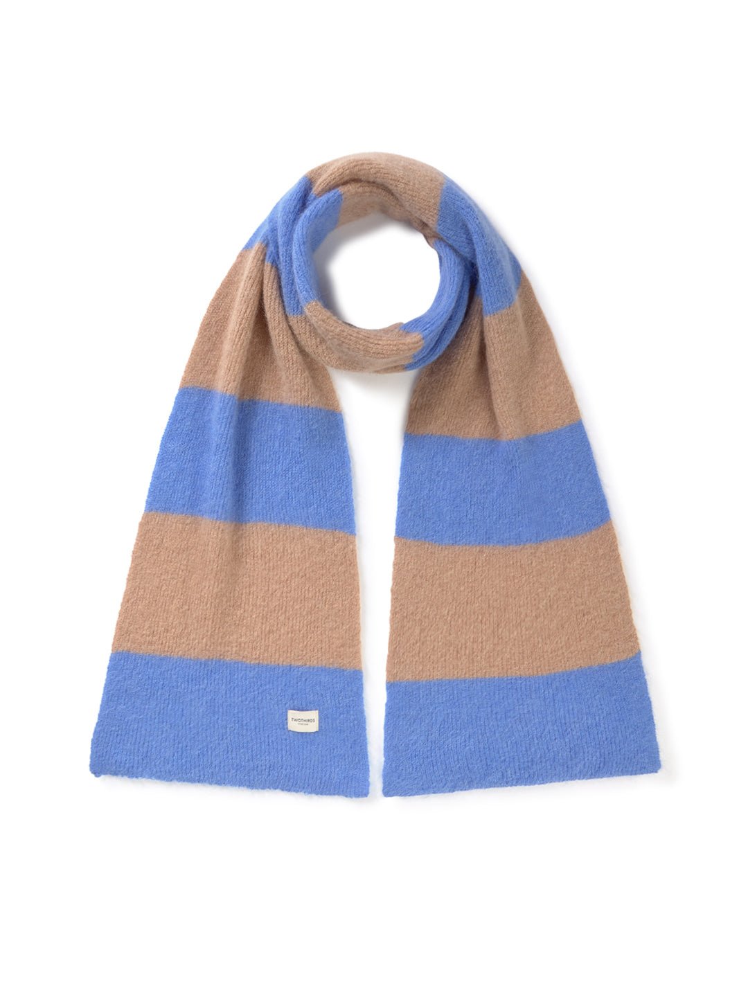 Bicolour Scarf - Cyan/Sand