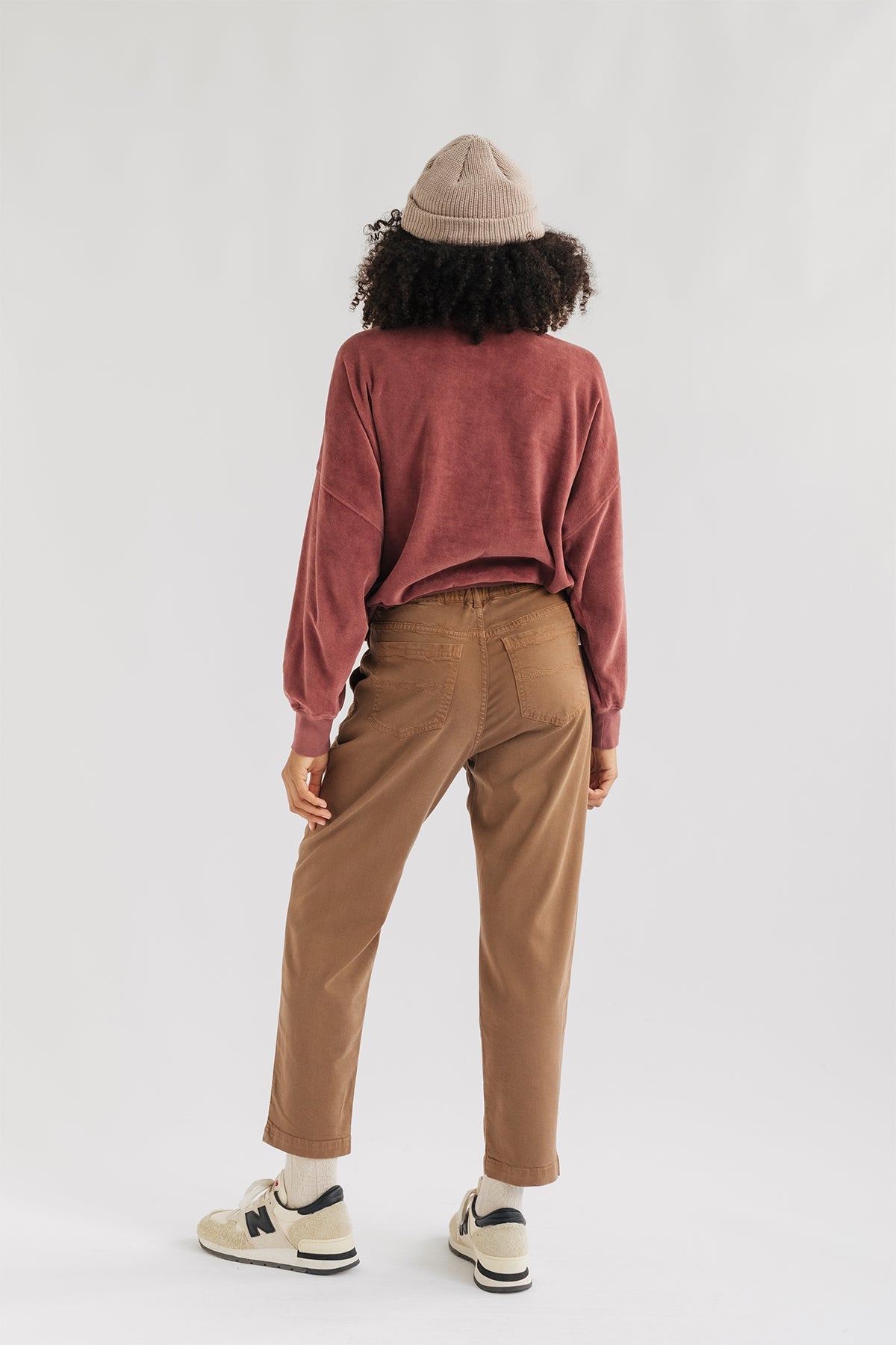 organic cotton velvet oversized sweatshirt