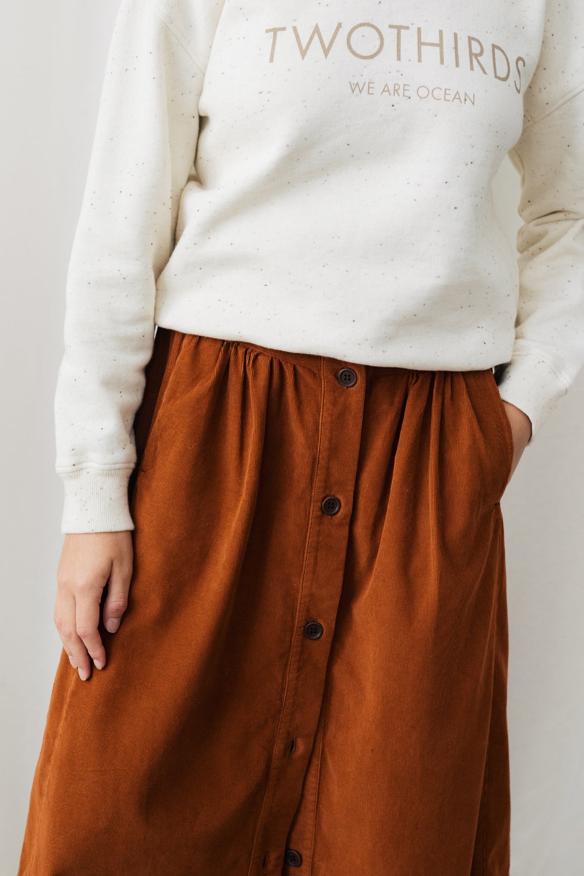 meta-preview, organic cotton corduroy skirt