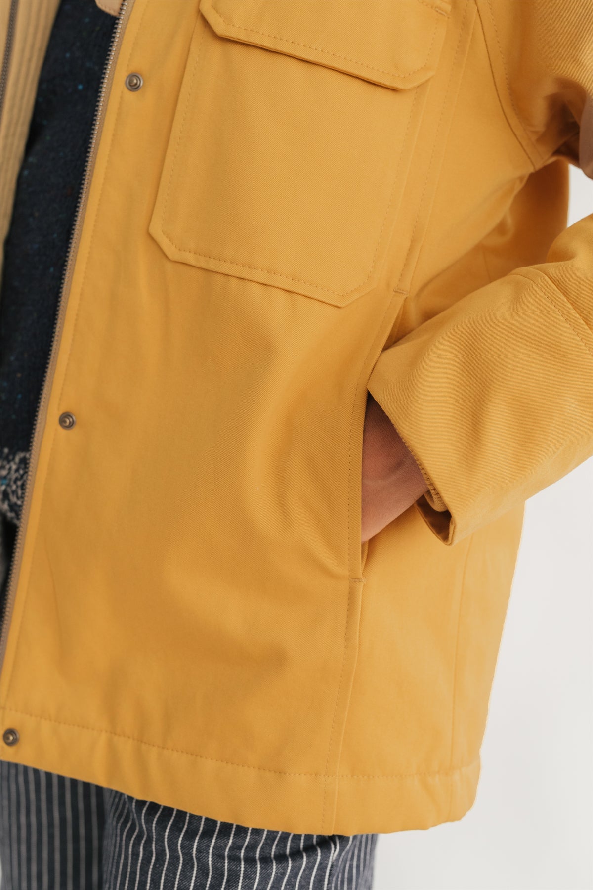 yellow sustainable jacket for women