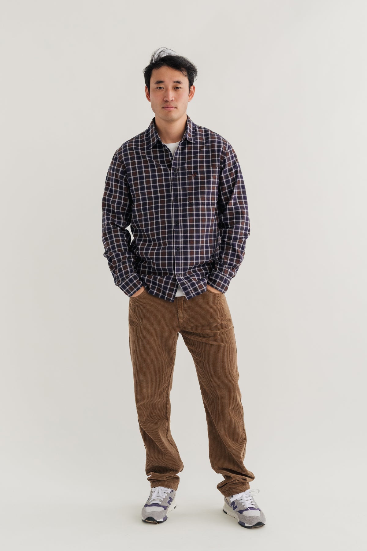 sustainable cotton checked shirt