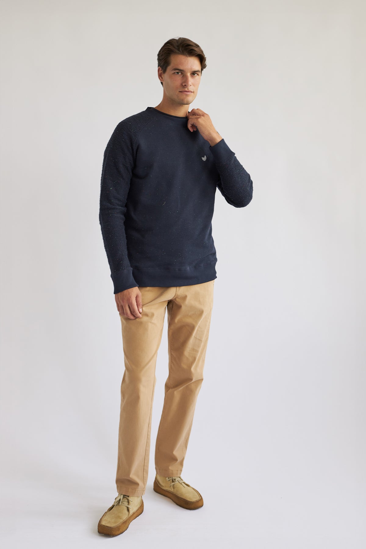 soft fabric with recycled polyester sweatshirt for men