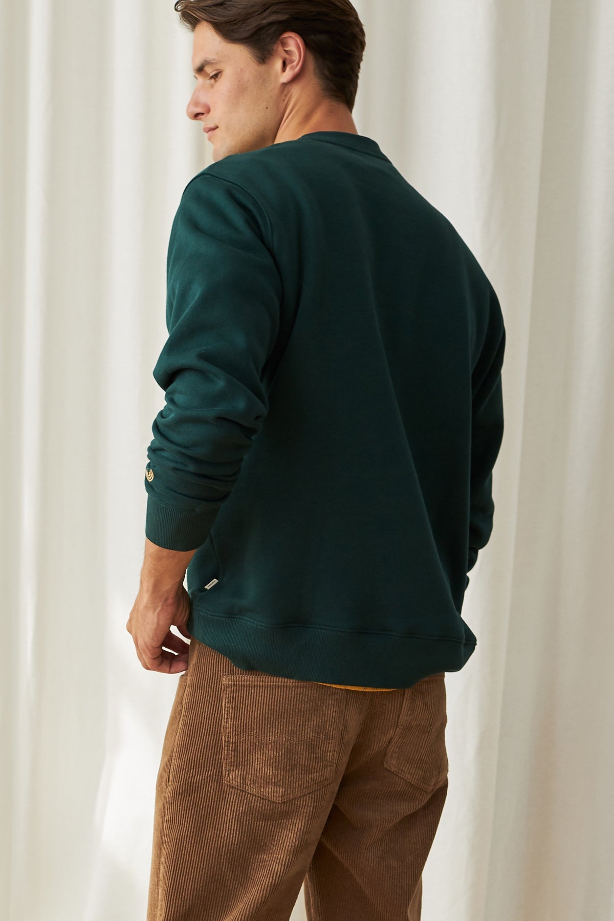 Regular fit  green sweatshirt for men