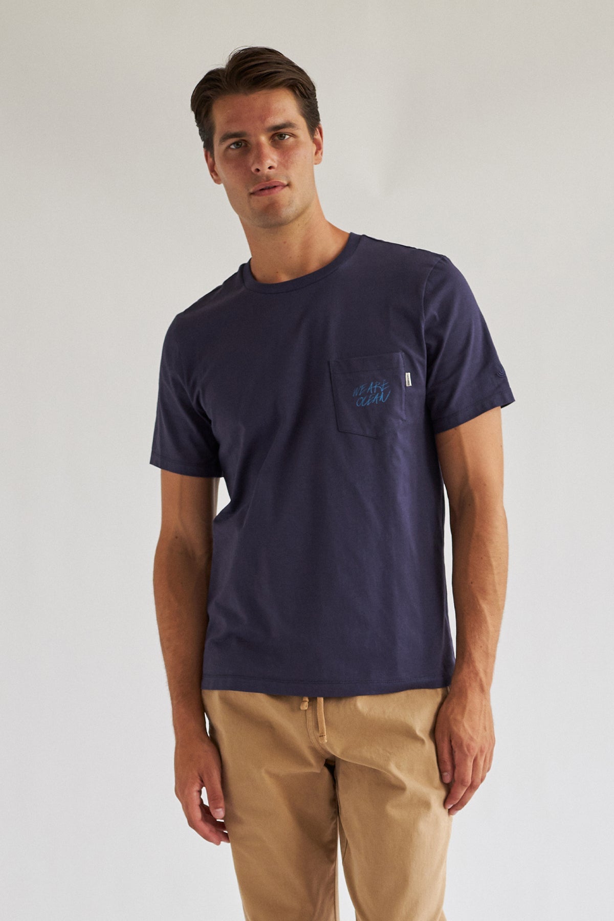 Surf print on sustainable t-shirt