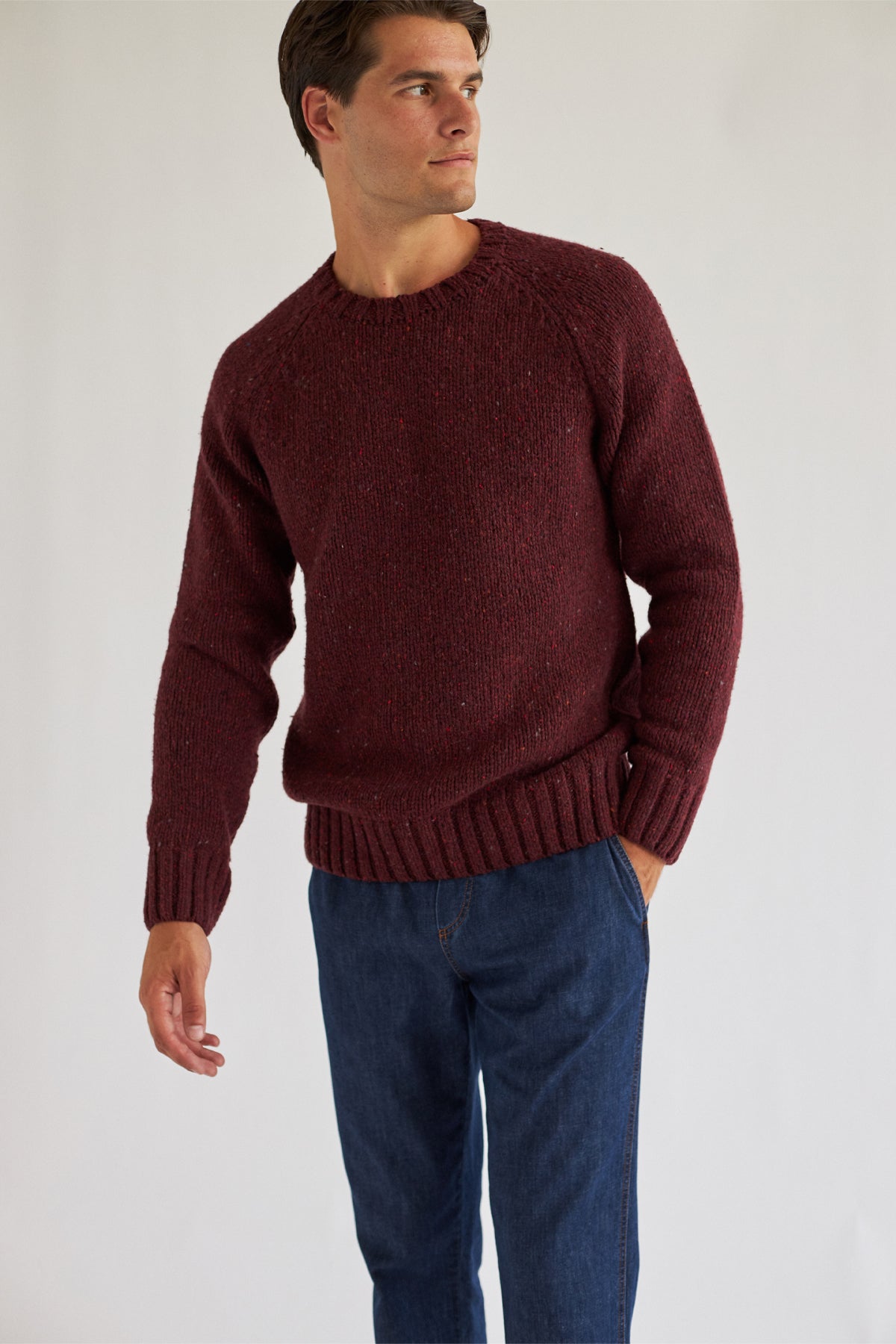 meta-preview, Recycled knit with neps for men 