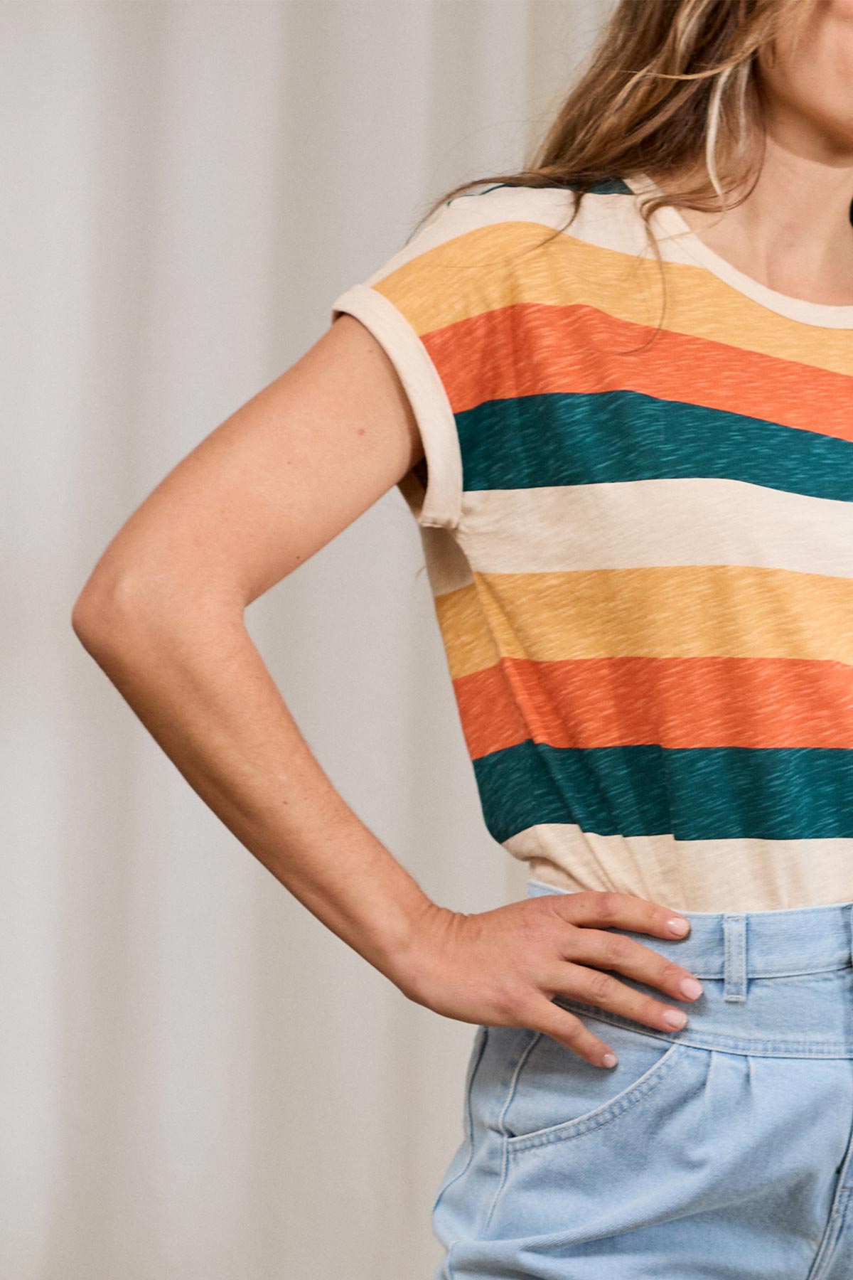 organic cotton striped tee