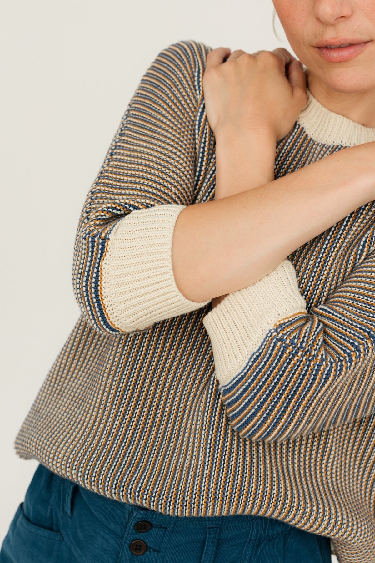 tricolor sustainable knit for women