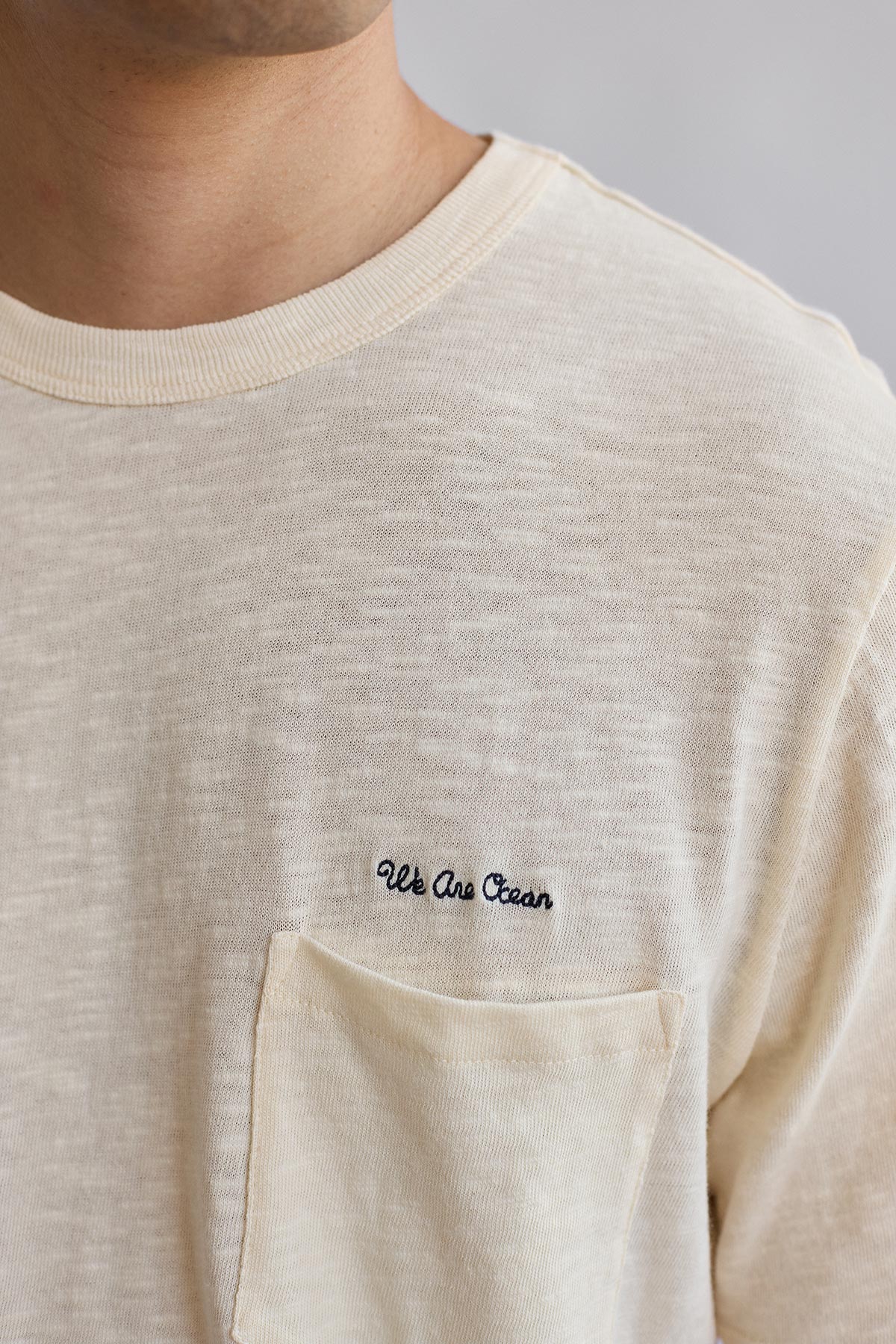 meta-preview, ecru embroidered organic cotton tee