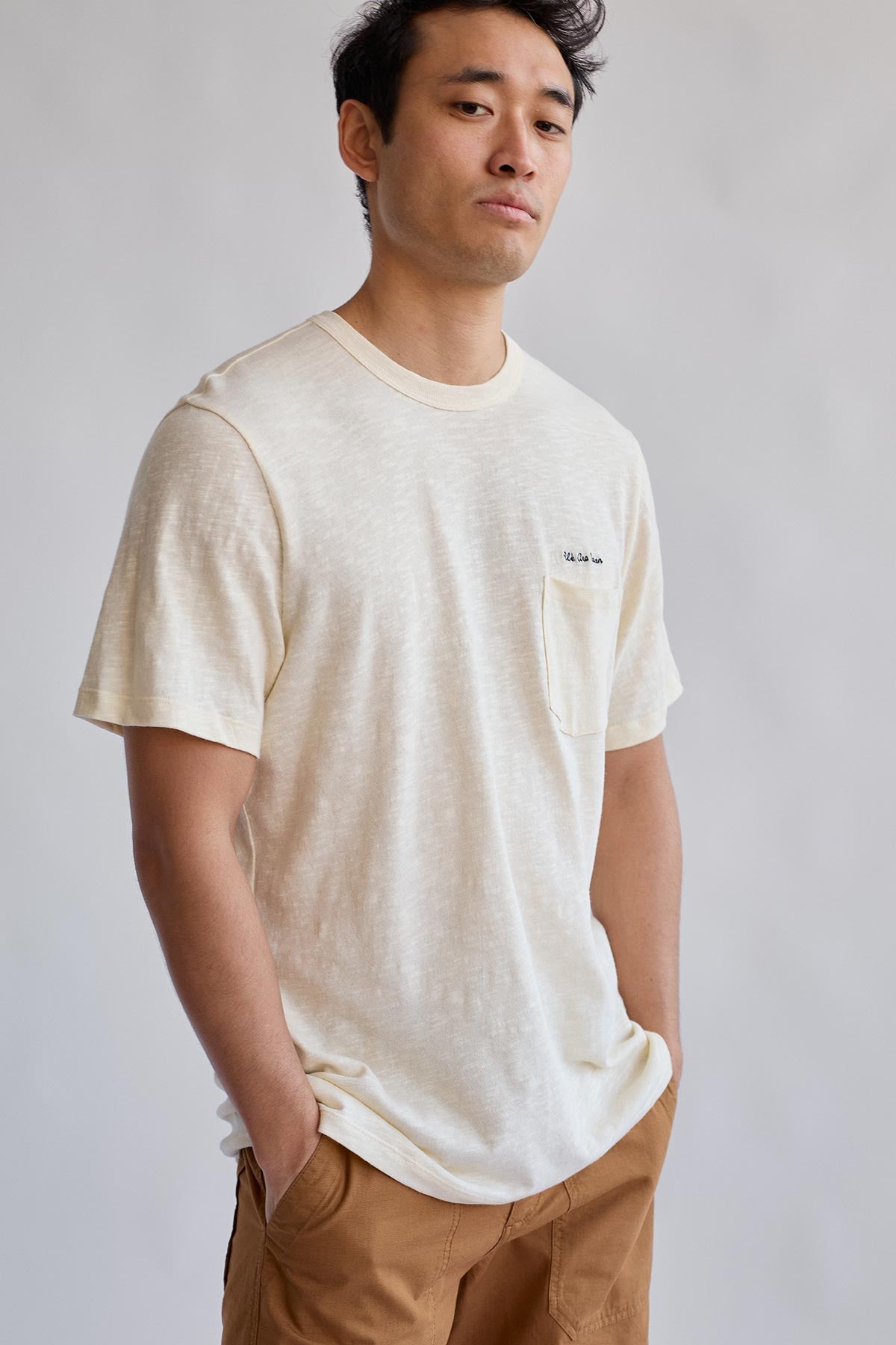 ecru sustainable t-shirt for men