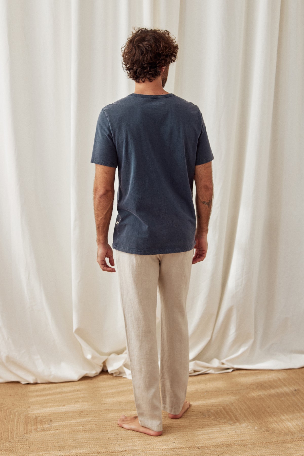 blue sustainable t-shirt for men