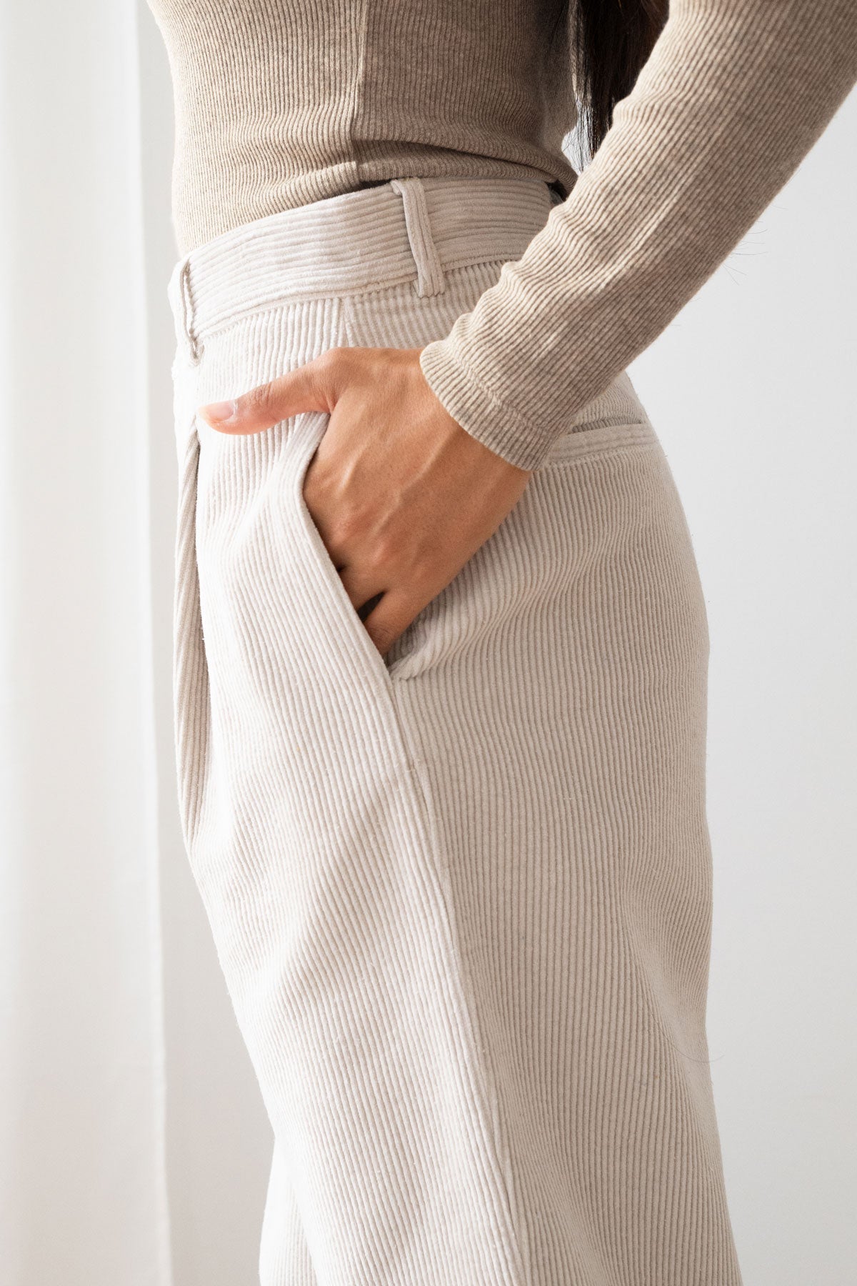 Haruku Corduroy - Feather Grey