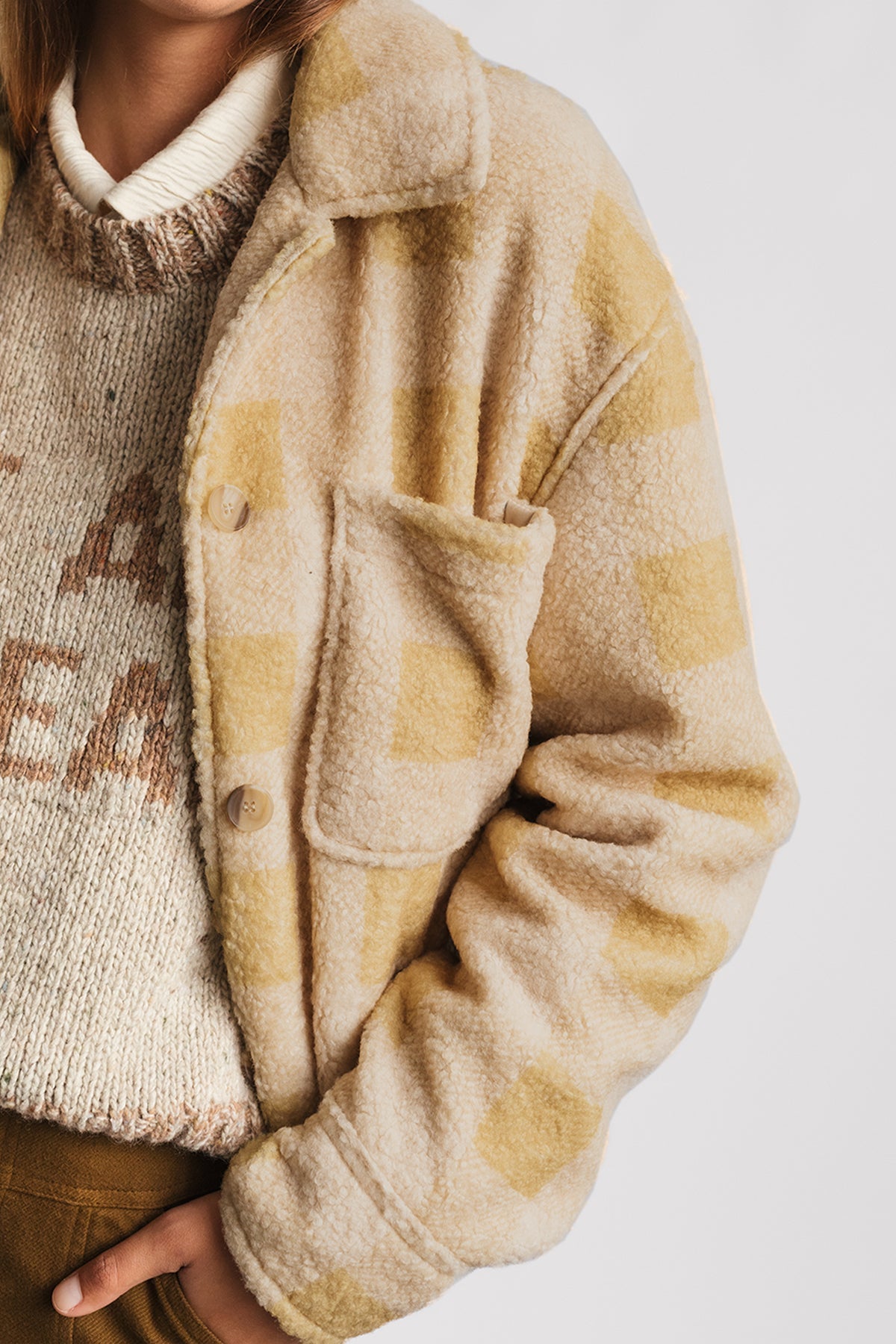 jacket with four pockets and dropped shoulders
