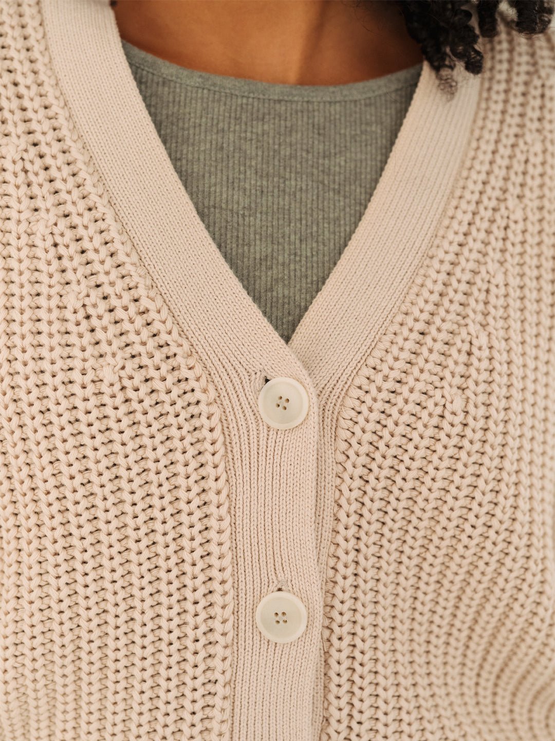 organic cotton cardigan made in Europe