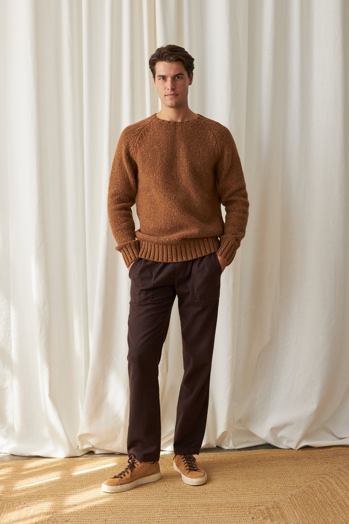 Warm and comfy winter brown knit