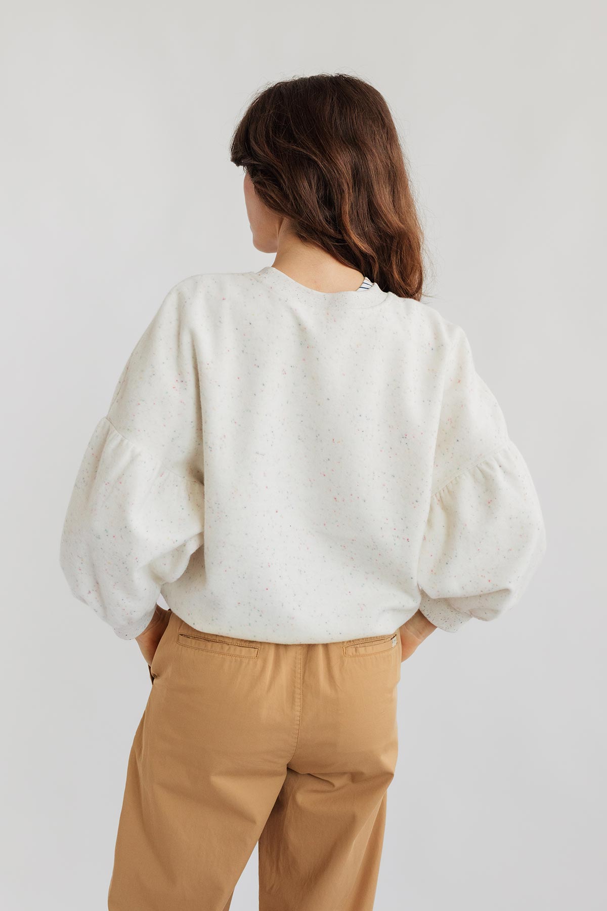 voluminous sleeves sweatshirt for women