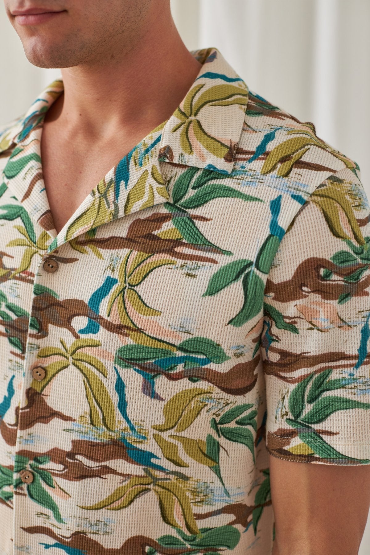 meta-preview, green guayabera-style summer shirt