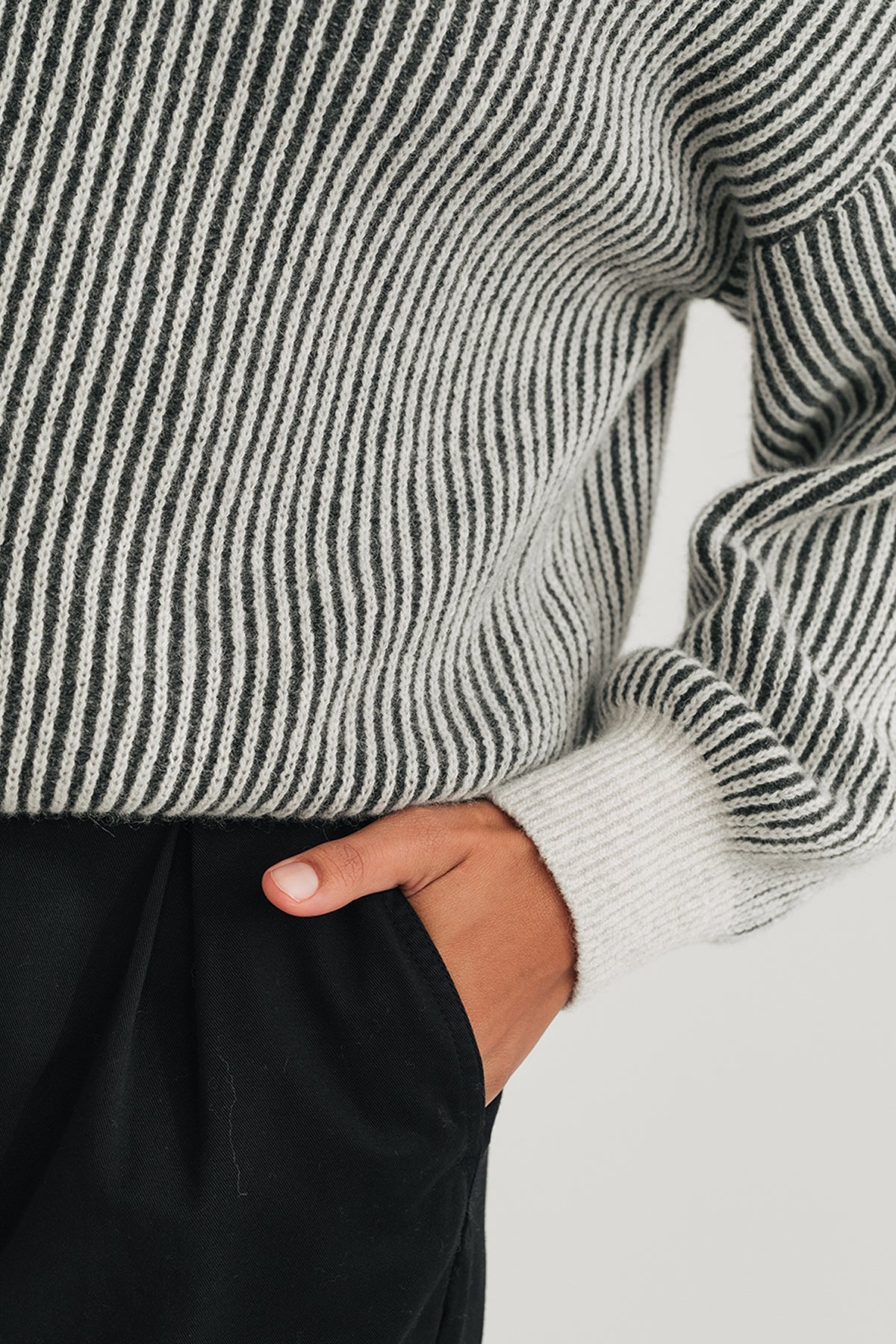 cozy eco-friendly knit with recycled fibers