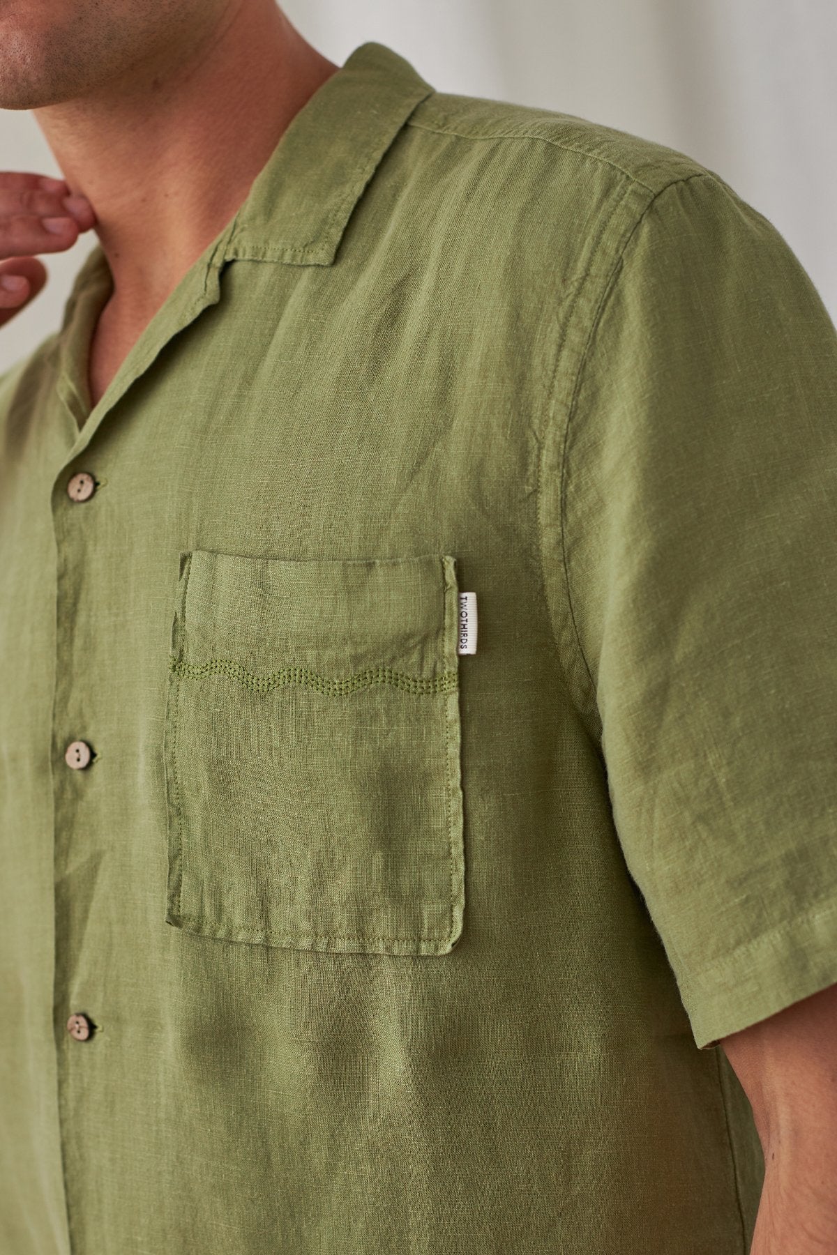 eco-friendly embroidered linen shirt