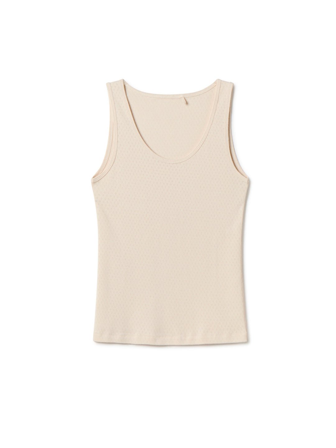 Organic Pointelle Tank - Ecru
