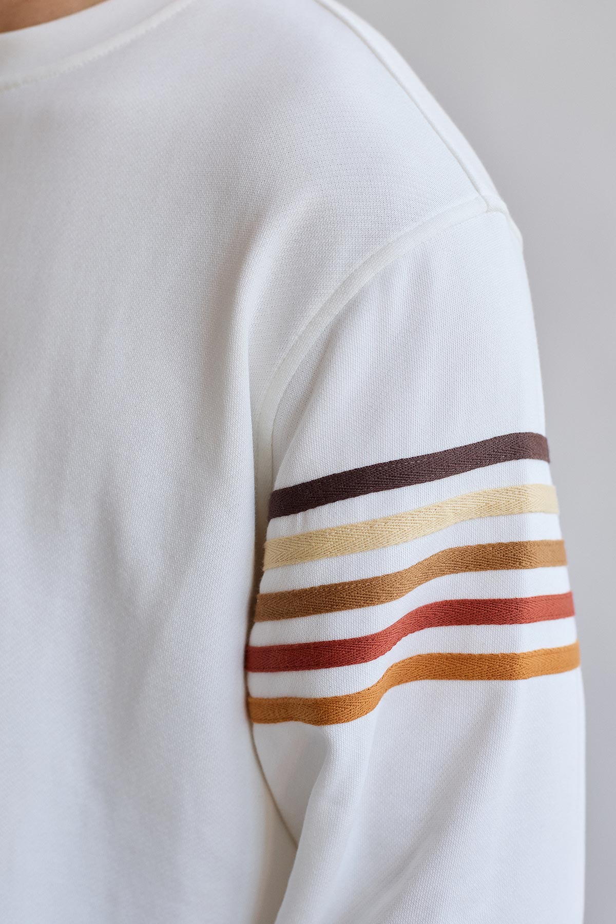 vegan men striped pullover