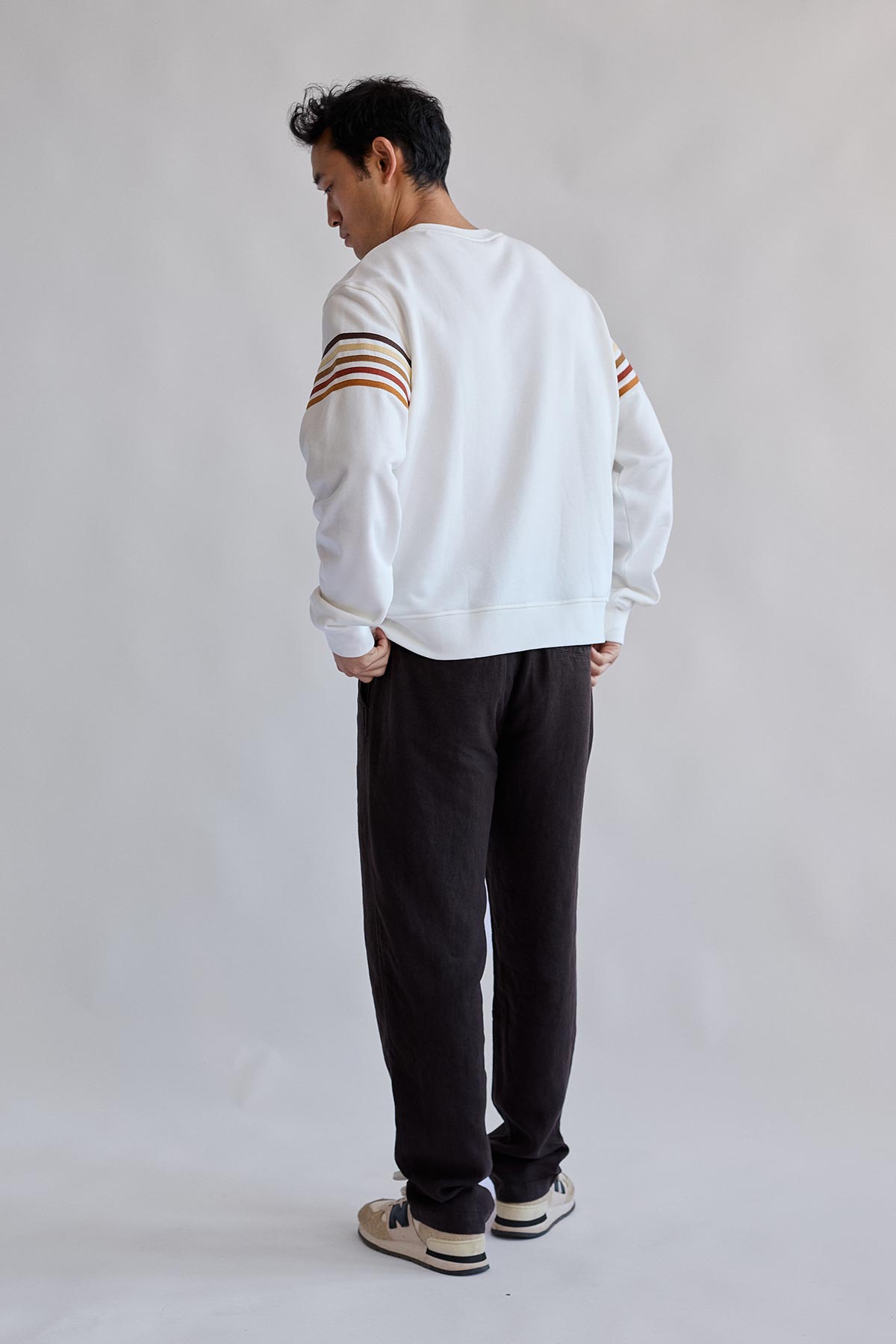 organic cotton striped sweatshirt