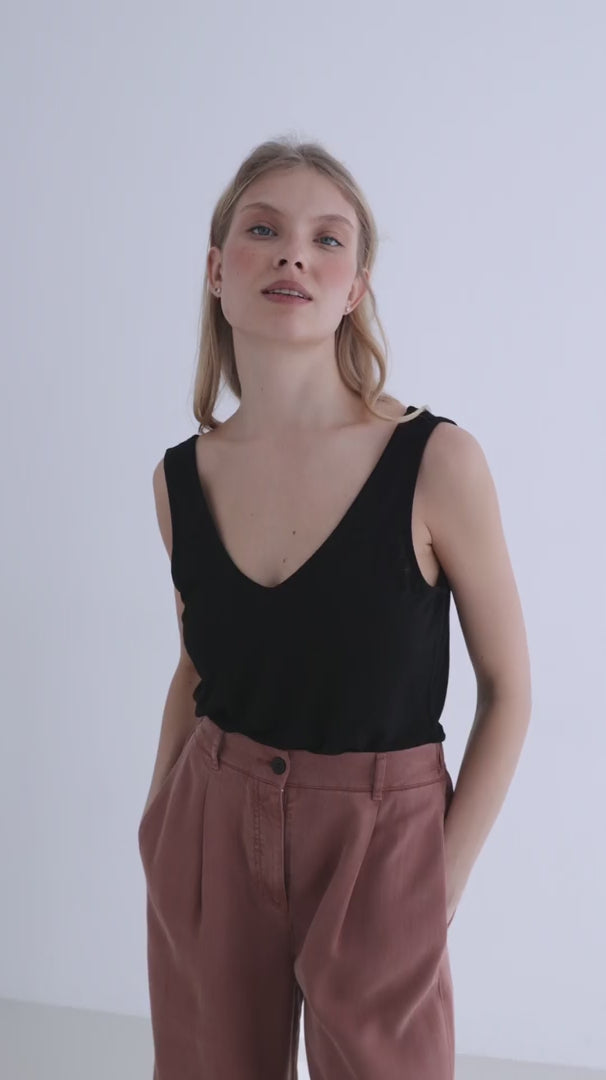 Adobe rose pants women black top full body view