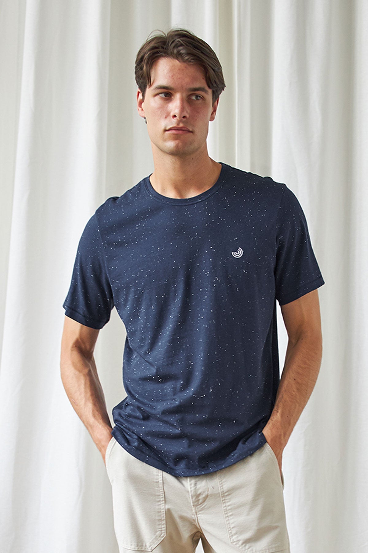 navy blue eco-friendly tee for men