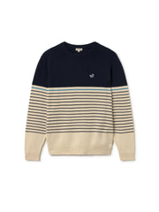 Ramla - Natural & Navy Stripes - Natural & Navy Stripes / Small