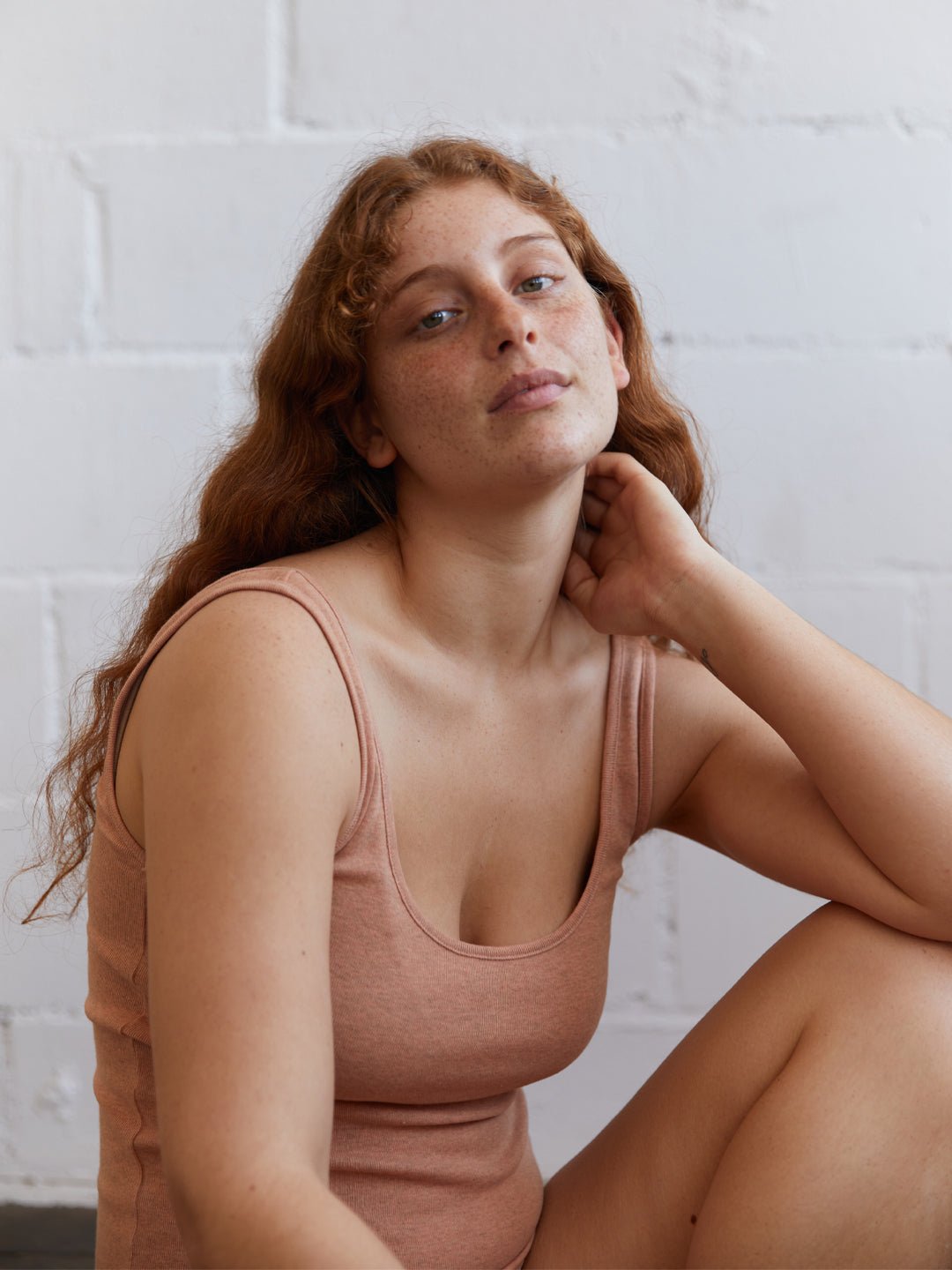 Recycled Rib Tank - Peach