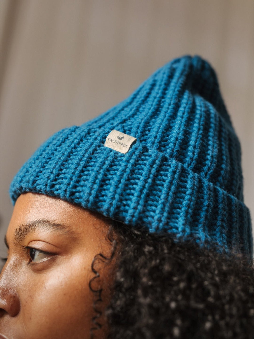 Ribbed Beanie - Ocean